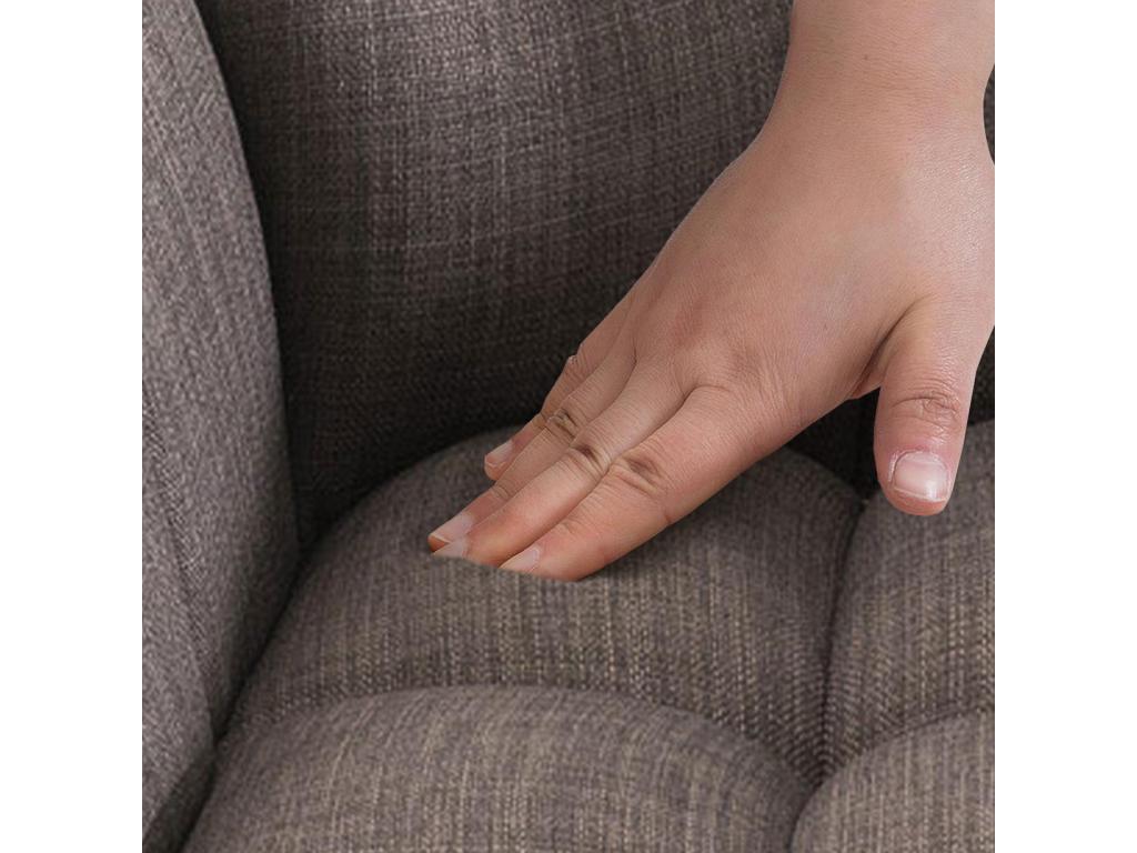 Set of 2 Bar Stools - Fabric / Metal - Grey - Laviecasa NDLX05426