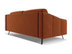 3-seater velvet sofa - terracotta - Meubiana