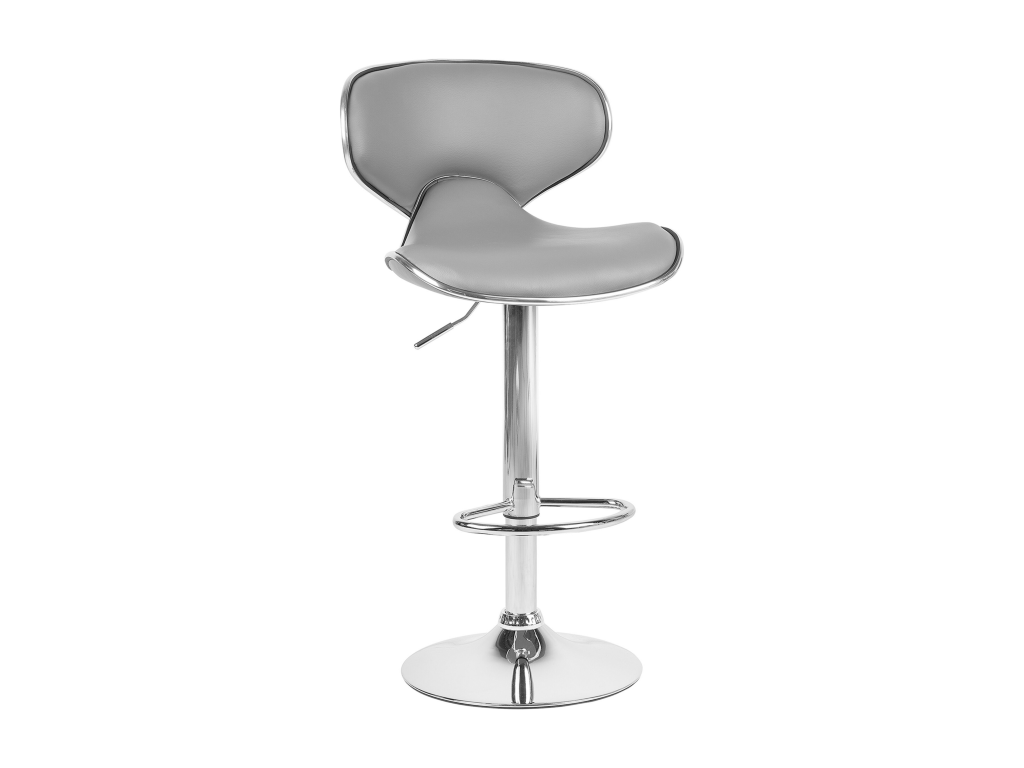 Set of 2 CONWAY bar stools, Grey PU Leather GSOQ17341