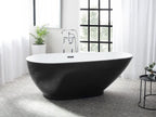 Laviecasa freestanding bathtub 173 cm x 82 cm Black/white LRPP18937