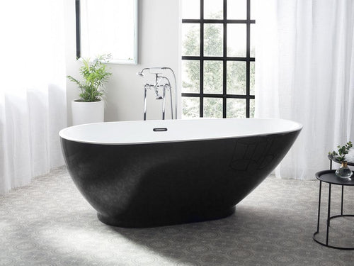 Laviecasa freestanding bathtub 173 cm x 82 cm Black/white LRPP18937