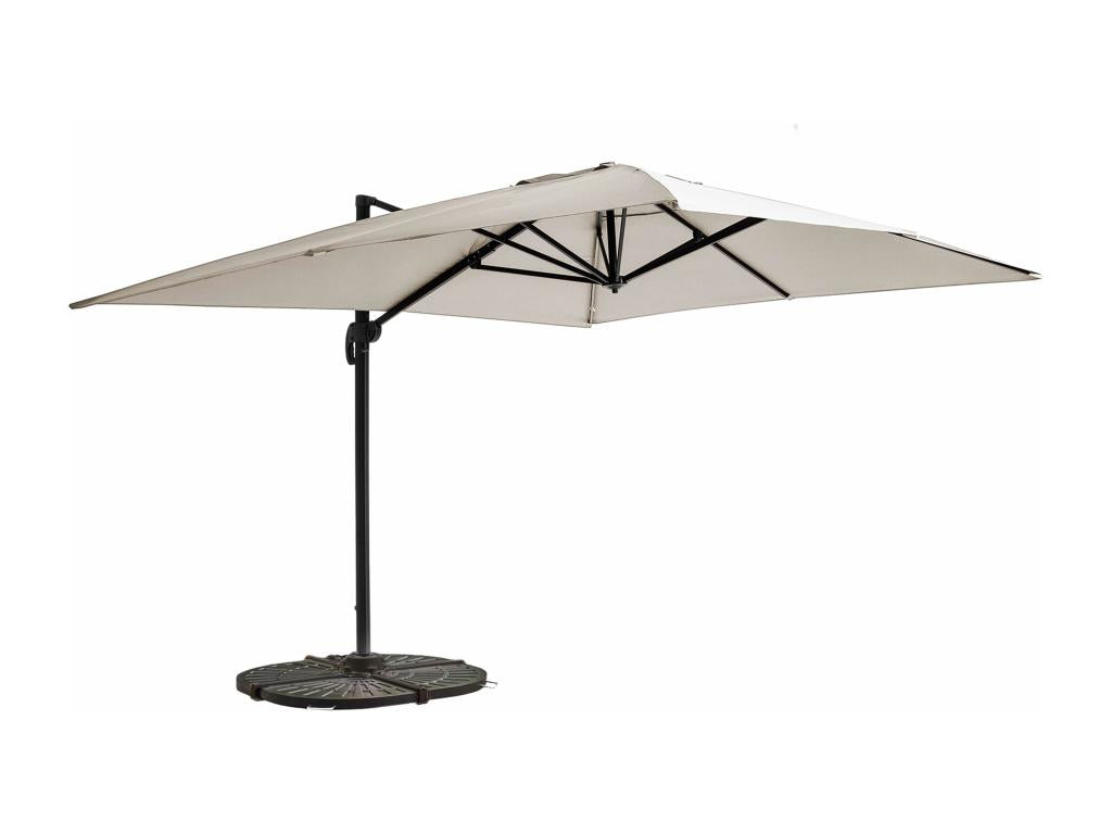 Cantilever parasol 3x4m and 4 white aluminum weighted slabs - Laviecasa XMBN47115