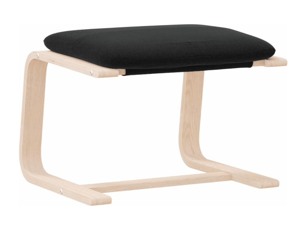 Black Footrest 51x41x40 Fabric