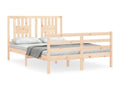 Bed frame with headboard 120x200 solid wood