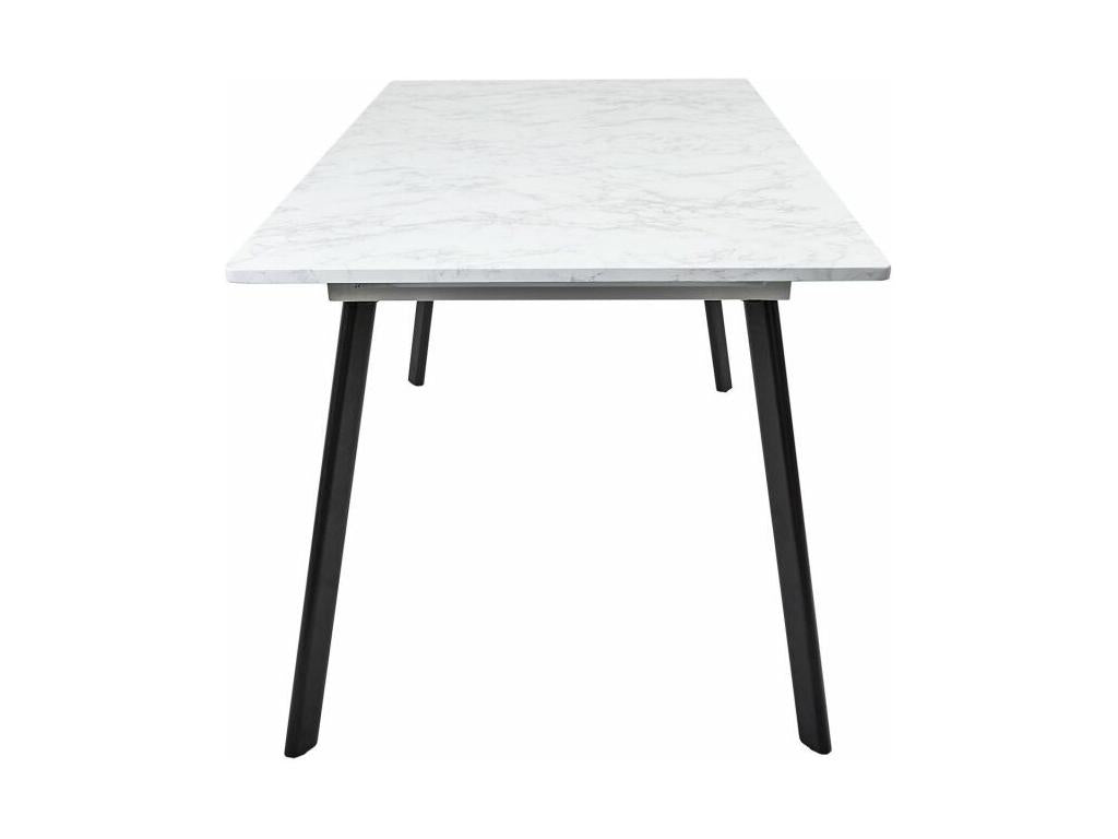 Extendable Dining Table 160cm White / Black OONI72197