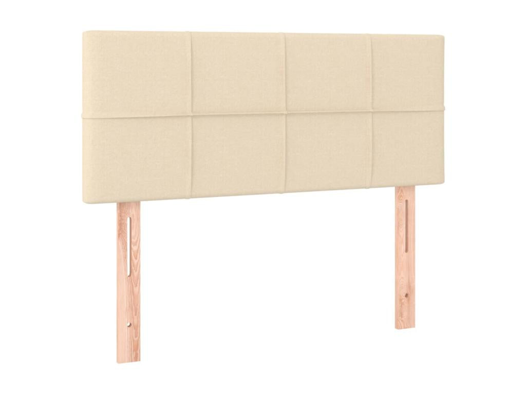 Upholstered bed base and mattress, Cream, 90x190 cm, Fabric GKPN18071