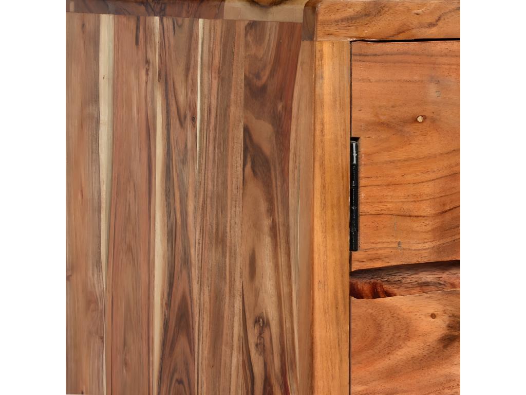 Solid wood sideboard with carved doors, 160x40x75 cm