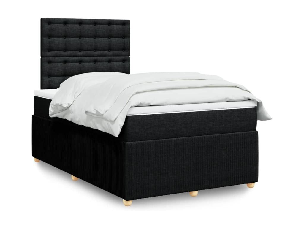 Laviecasa bed base with black mattress 120x190 cm fabric HXOA49881