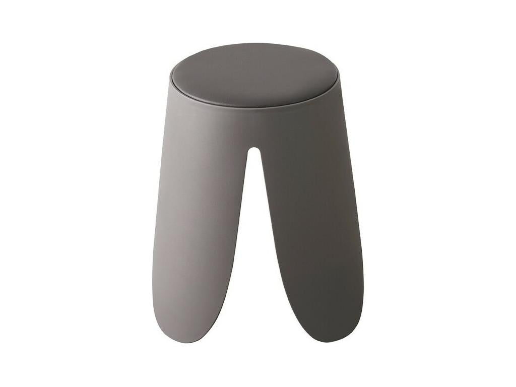 The Meubiana stool in grey, thanks to its unique design, adapts to all types of living rooms.