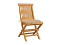 Garden chairs with beige cushions, 8 pieces, solid teak wood