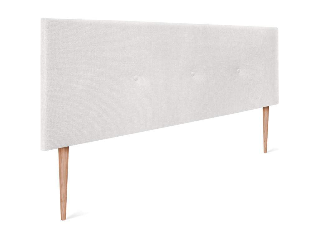 Laviecasa Natural Wool Headboard with Buttons 150x105cm with Legs for 150cm Beds - White VNWZ68297