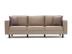 Laviecasa 222cm Beige Velvet 3-Seater Classic Sofa NGTM34567