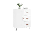 High-gloss white sideboard, 69.5x34x90 cm, engineered wood, PLVY78617