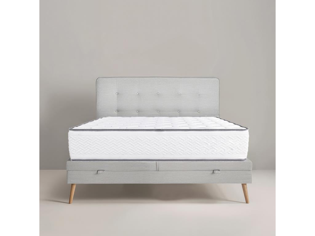 Laviecasa Size 160x200 cm reversible mattress in Memosoft100 memory foam with independent sleeping zones, 20cm thick GSVJ64481