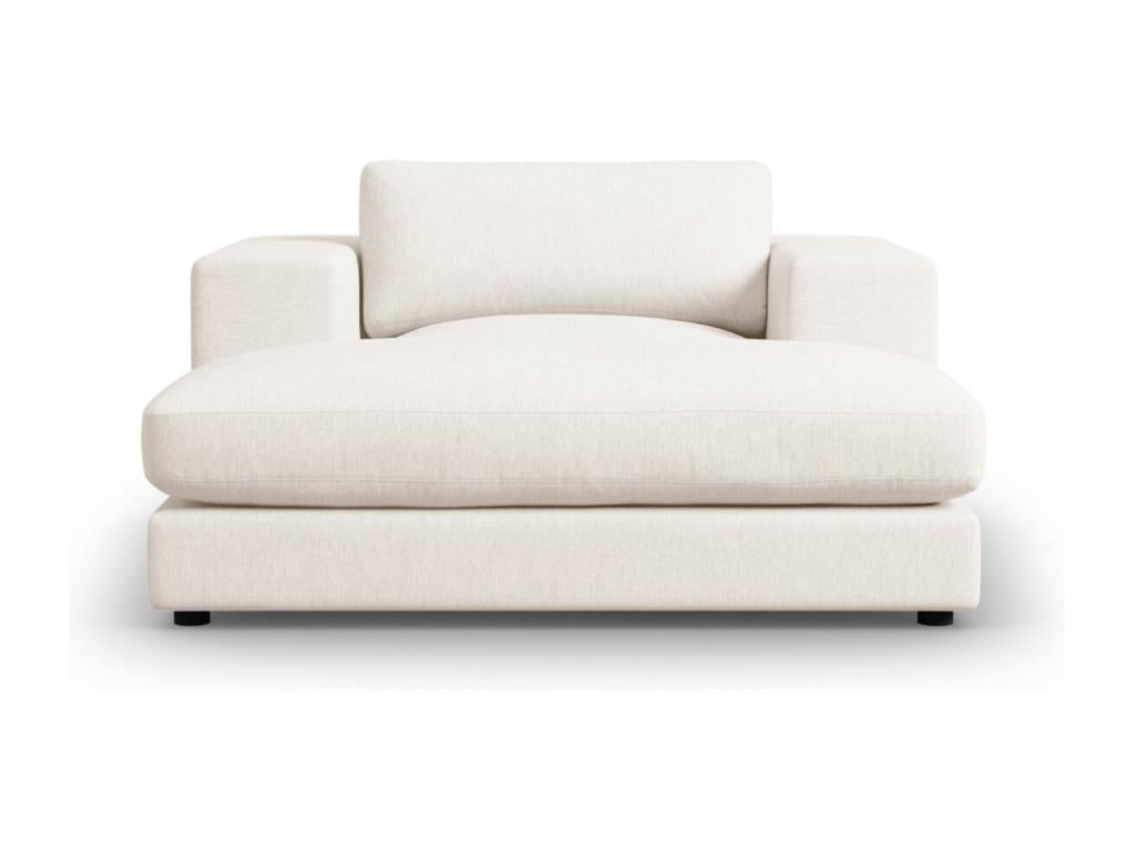 Meubiana - Trendy chaise longue in white structured fabric - 156x140x72cm