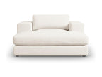 Meubiana - Trendy chaise longue in white structured fabric - 156x140x72cm