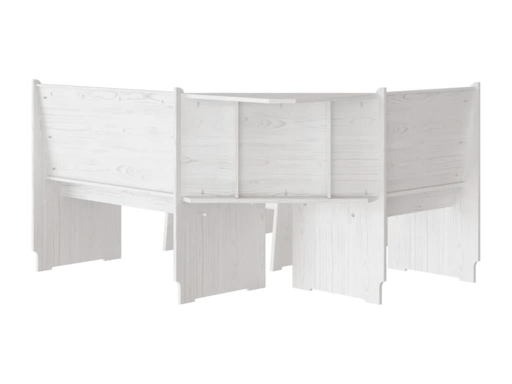 REINE 3-piece dining set, white solid pine wood
