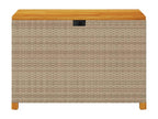 Beige resin wicker garden storage box by Laviecasa YPPC21517