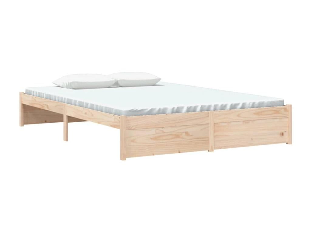 Solid wood bed frame 140x190 cm