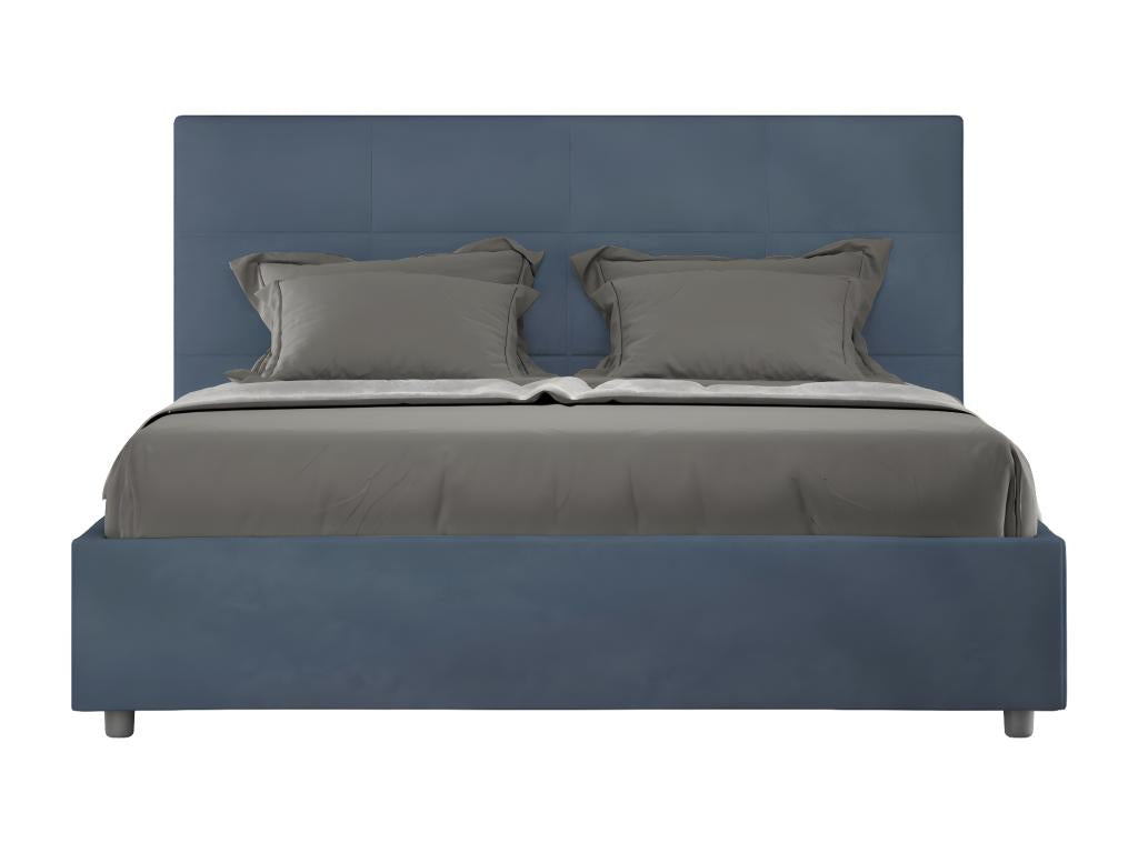 Laviecasa Microfiber Upholstered Bed - Dark Blue - 160x200 JPDJ97109