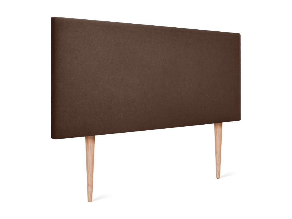 Meubiana Aqualine Smooth Fabric Headboard 105x105cm with Legs for 105cm Beds - Brown