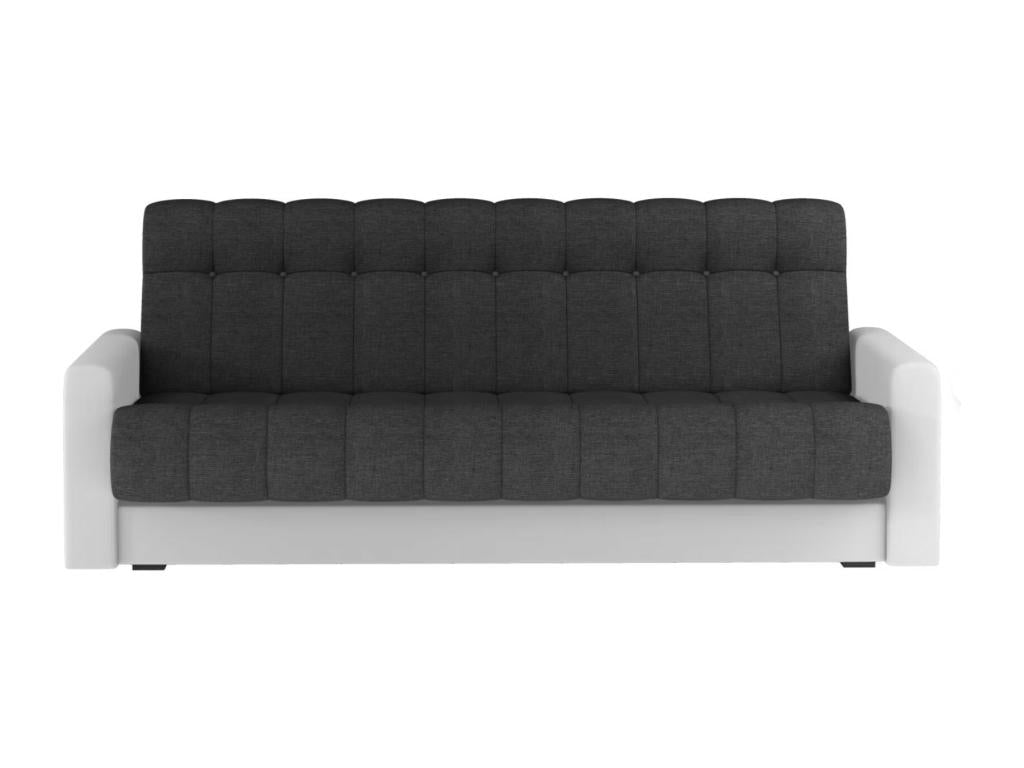 Laviecasa 3-seater sofa bed in dark grey fabric and white faux leather, 210cm WZJM14107