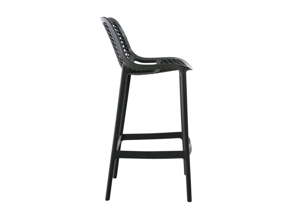 Set of 2 Bar Stools - Plastic / Plastic - Dark Grey - Air IWUJ26535