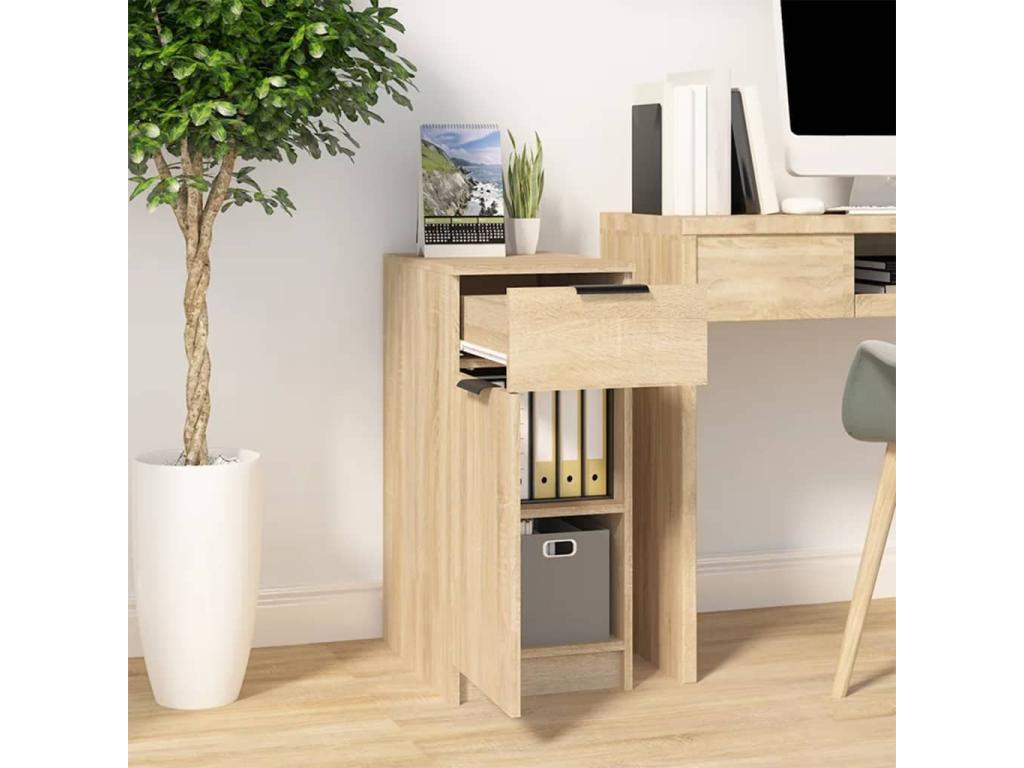 Laviecasa Oak Office Cabinet 33.5x50x75 Engineered Wood LROC27394