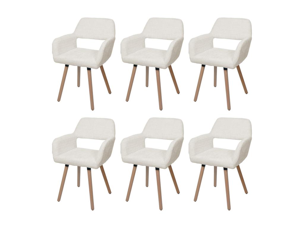 Laviecasa-A50 II dining chair, set of 6, cream, WLUG00133