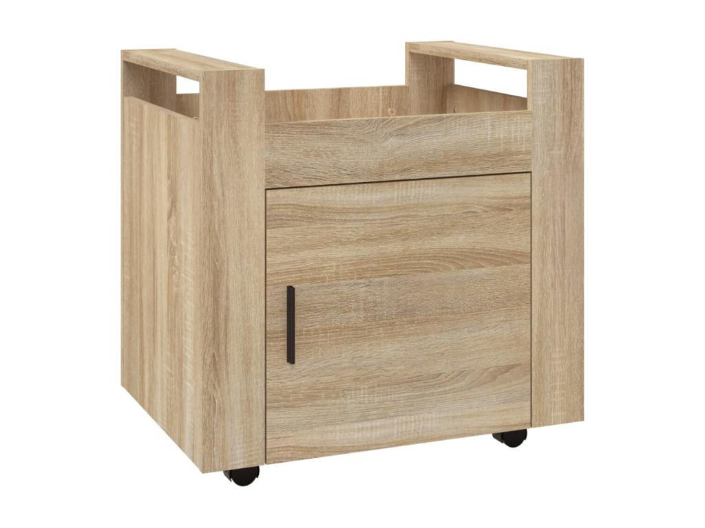 Laviecasa Oak Office Trolley 60x45x60 cm Engineered Wood WZYO05144