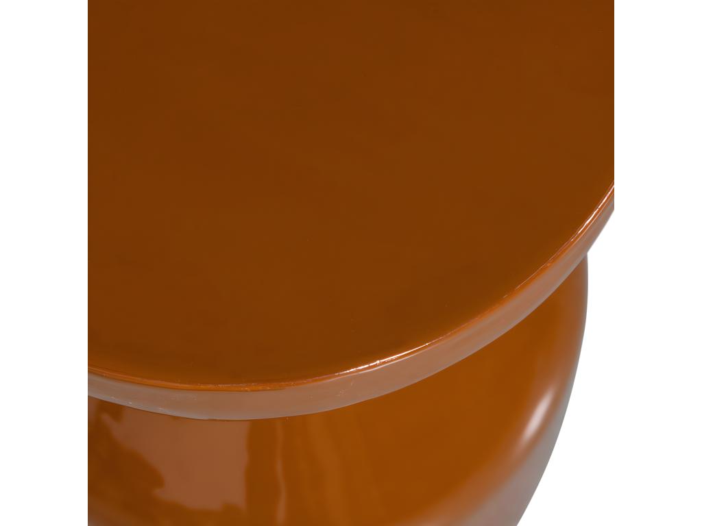 Meubiana - Round metal side table 30 cm - Clay brown