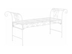 Vintage white metal garden bench 147x46x70 cm 03 0006443 DNUL60406