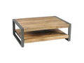 Rectangular coffee table, wood/metal - Meubiana