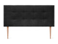 Meubiana Aqualine Fabric Headboard 160x115cm with Legs for 150/160cm Beds - Black