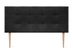 Meubiana Aqualine Fabric Headboard 160x115cm with Legs for 150/160cm Beds - Black