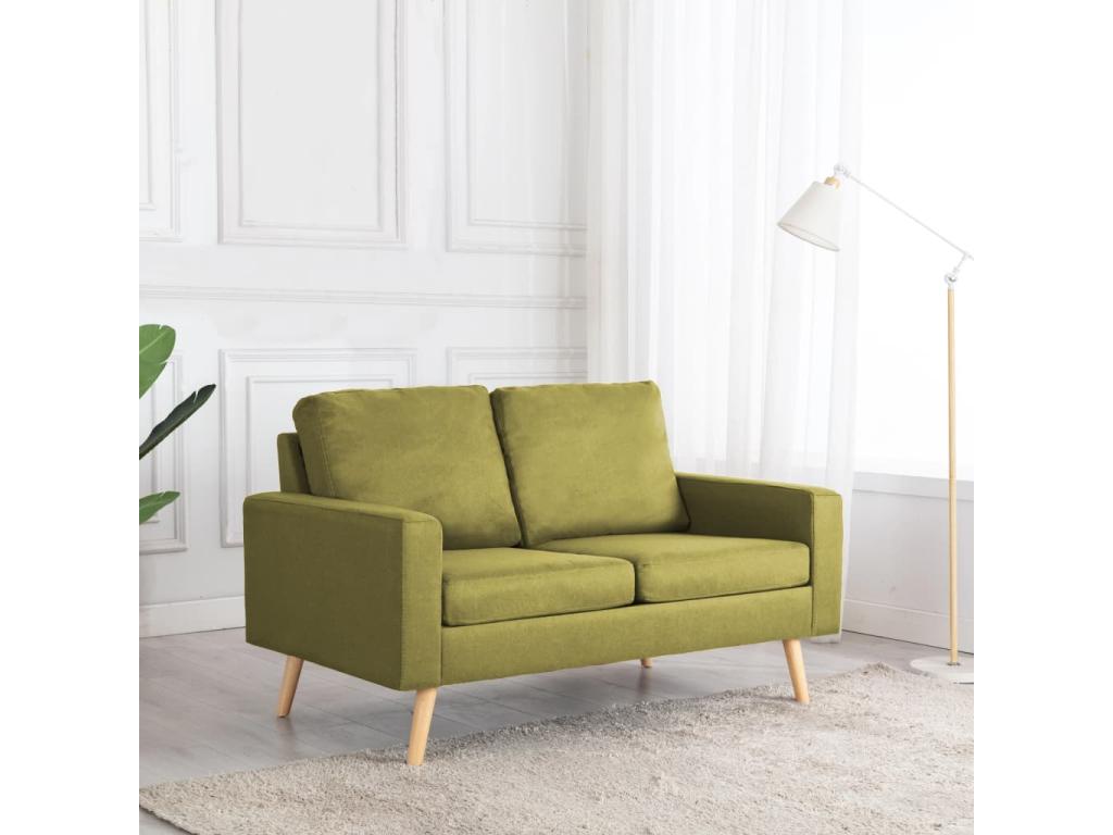 2-seater sofa, green fabric, BIRN34194