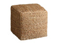 Square pouf in natural seagrass FGGE37294