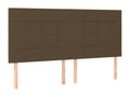 LED Headboard, Dark Brown, 160x5x118/128 cm, Fabric HCED32382