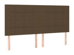 LED Headboard, Dark Brown, 160x5x118/128 cm, Fabric HCED32382