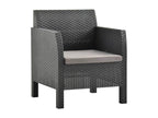 3-piece garden furniture set with PP cushions, rattan, anthracite QJKX33181