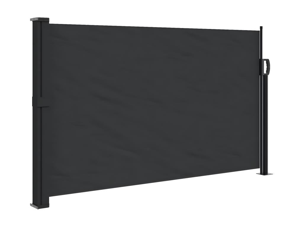 Black retractable side awning 120x500 cm DGRC71152