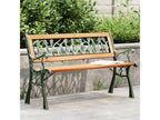 Garden bench 116 cm solid fir wood and steel