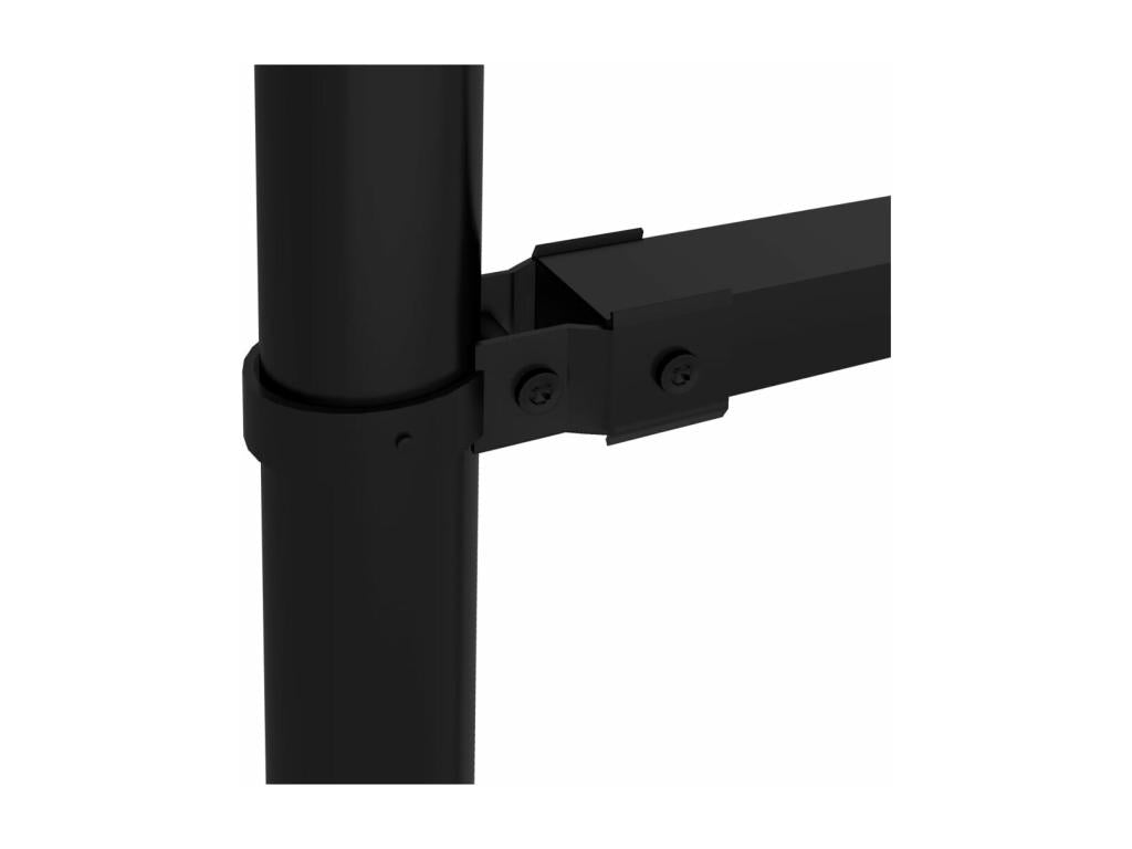 Garden fence with spear-shaped top, steel, 1.5-1.75 x 1.7 m, black