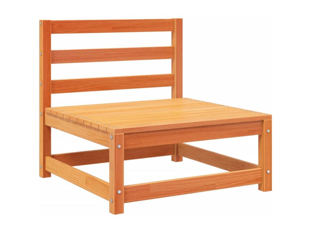 9-piece garden furniture set, brown wax finish, solid pine wood