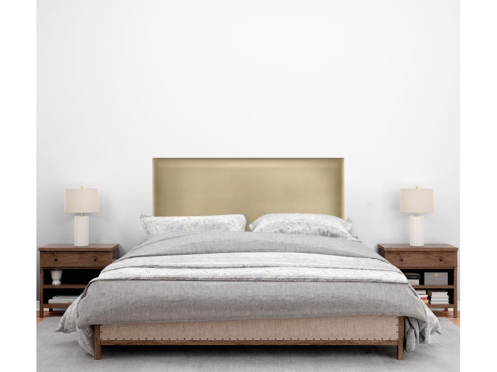 Laviecasa Smooth Faux Leather Headboard 110x105cm with Legs for 105cm Beds - Champagne QJNY31386