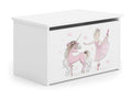Meubiana Chest, Multipurpose Container, Storage Box, 40x42x73 cm, White with Unicorn