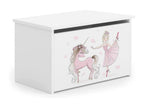 Meubiana Chest, Multipurpose Container, Storage Box, 40x42x73 cm, White with Unicorn
