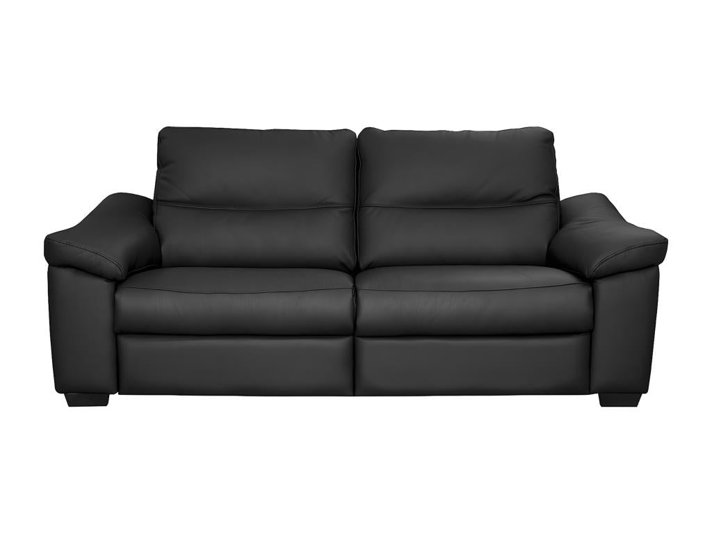 3-seater sofa in thick Italian cowhide leather, HAMBURG color, black KCSP07079