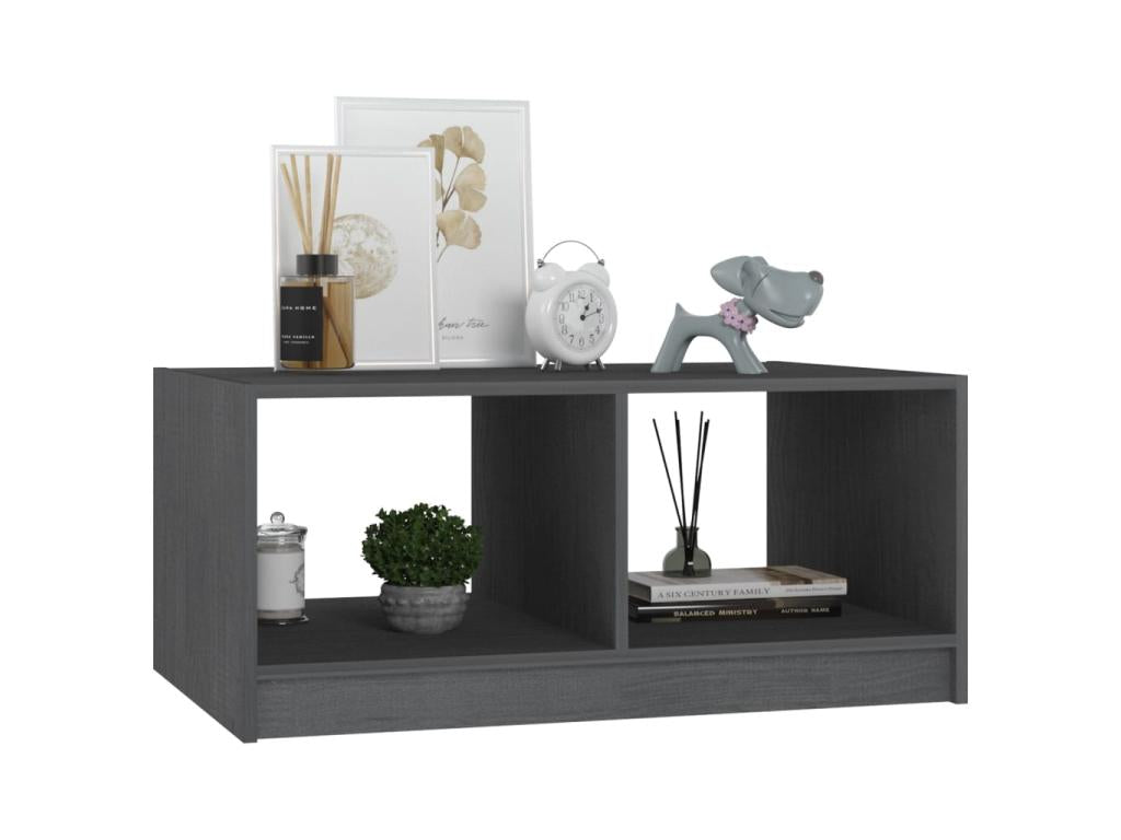 Grey coffee table 75x50x33.5 Solid pine wood