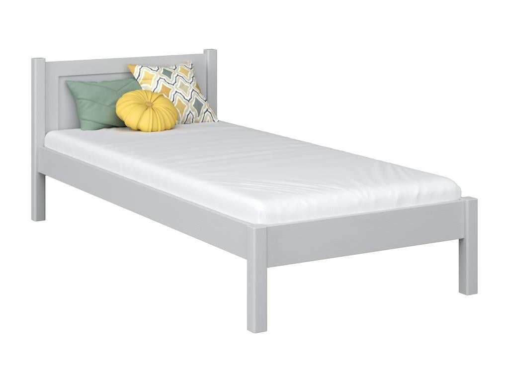 Single wooden bed N02 Grey 120x200